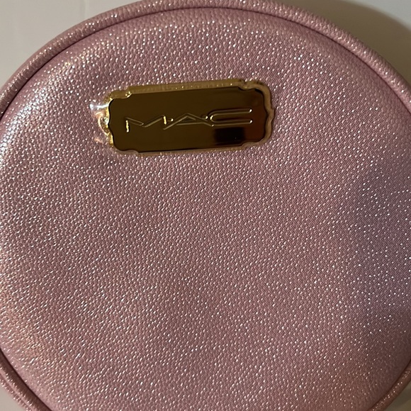 MAC Pink Sparkly Round Cosmetic Case - Picture 2 of 8